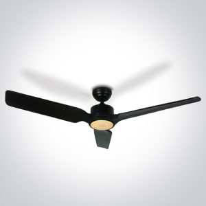 Black Body Ceiling Fans Black Wood Blades