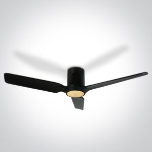 Black Body Ceiling Fans Black Wood Blades