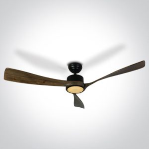 Black Body Ceiling Fans Dark Wood Blades