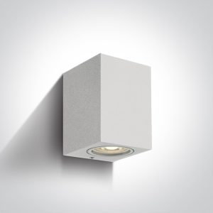 The GU10 Outdoor Wall Cube Lights Aluminium