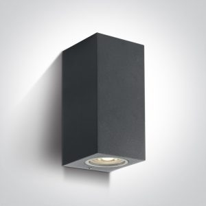 The GU10 Outdoor Wall Cube Lights Aluminium