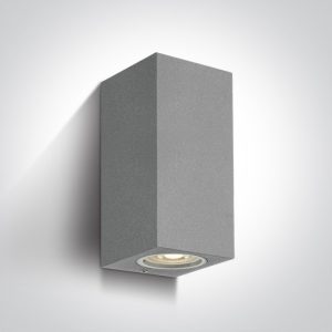 The GU10 Outdoor Wall Cube Lights Aluminium